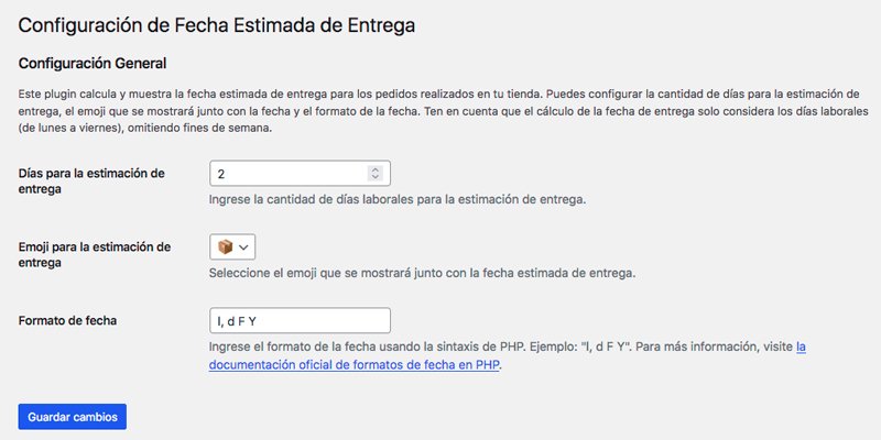 Configuración del Plugin
